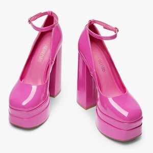 Dream Pairs Hot Pink Platform Heels